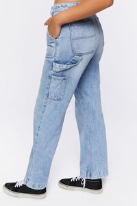 LIGHT DENIM Recycled Cotton Wide-Leg Jeans, image 4