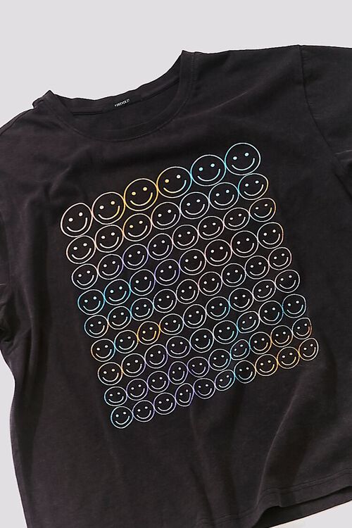 CHARCOAL/MULTI Happy Face Graphic Tee, image 3