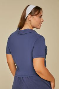 NAVY Plus Size Cotton-Blend Polo Shirt, image 3