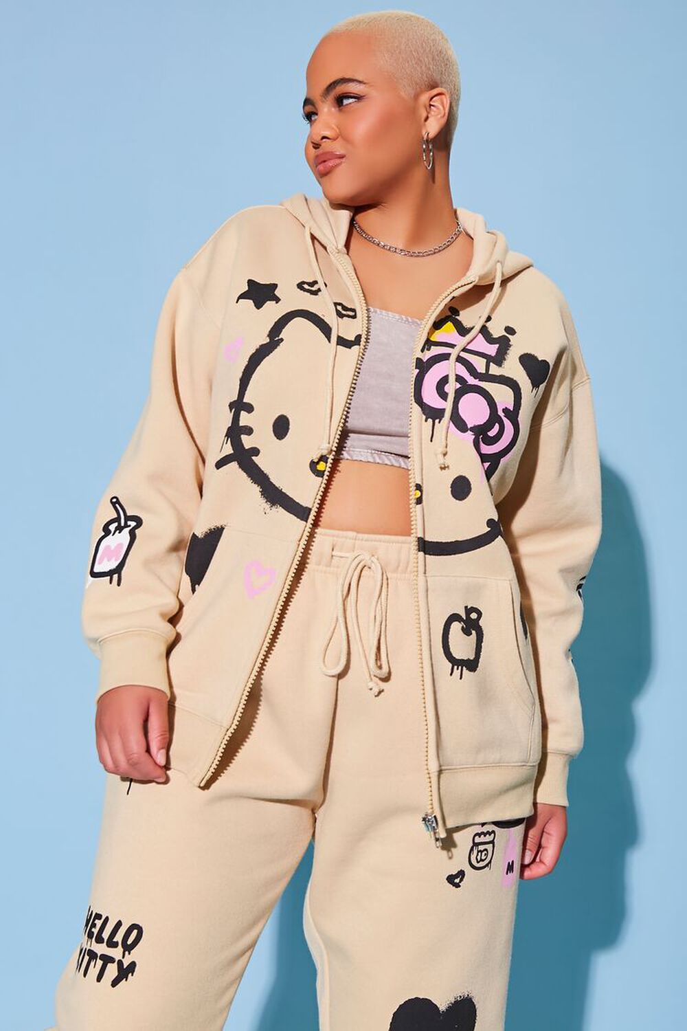 Embroidered Hello Kitty Hoodie | Forever 21