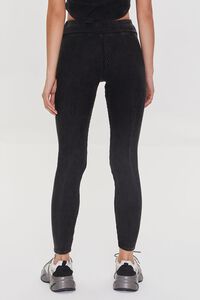 Ribbed Knit Button Leggings, image 4