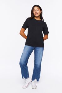 BLACK Relaxed Crew Tee, image 4
