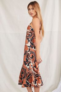 BROWN/MULTI Abstract Print Cami Dress, image 2