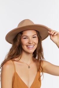 TAN/TAN Braided-Trim Cowboy Hat, image 2