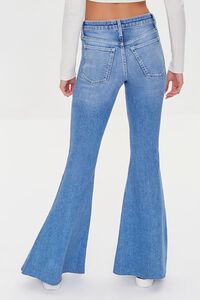 MEDIUM DENIM Raw-Cut Flare Jeans, image 4