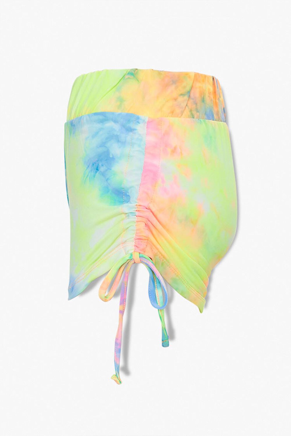 Ruched Tie-Dye Shorts