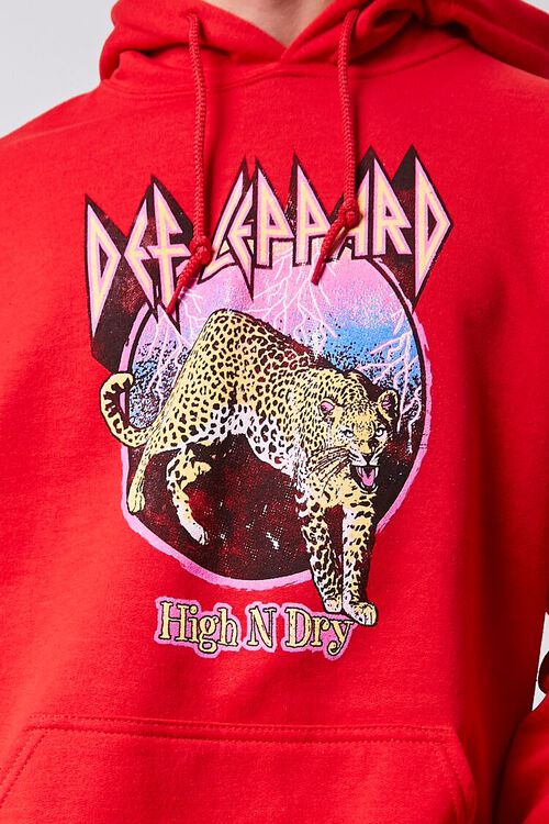 RED/MULTI Def Leppard Graphic Hoodie, image 5