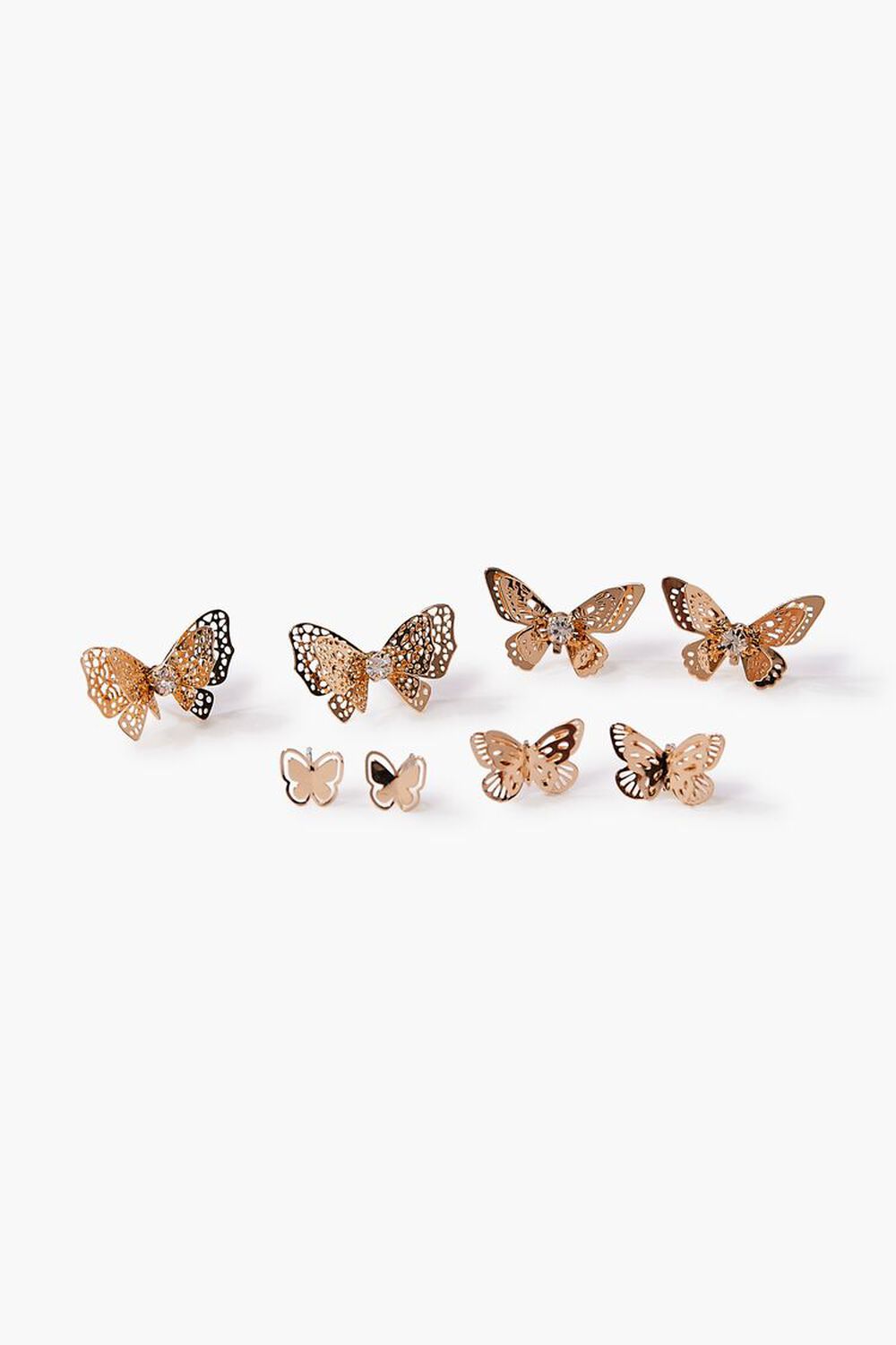 GOLD Butterfly Stud Earring Set, image 1