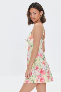 YELLOW/MULTI Tropical Floral Print Skater Dress, image 2
