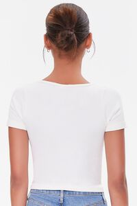 IVORY Square-Neck Cropped Tee, image 3