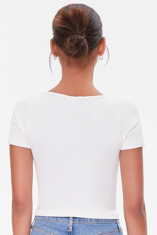 IVORY Square-Neck Cropped Tee, image 3