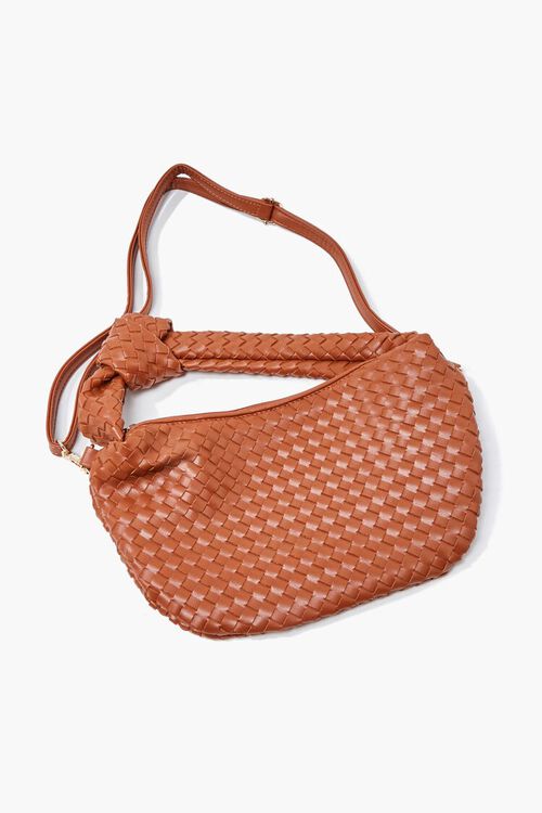 TAN Basketwoven Shoulder Bag, image 1