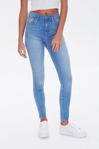 MEDIUM DENIM High-Waisted Skinny Jeans, image 1