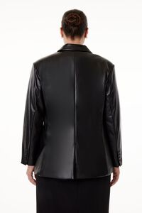 BLACK Plus Size Barneys New York Faux Leather Jacket, image 3