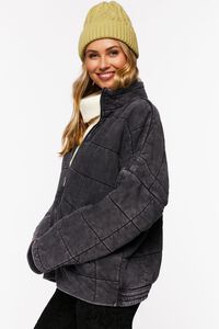 CHARCOAL Quilted Zip-Up Jacket, image 3