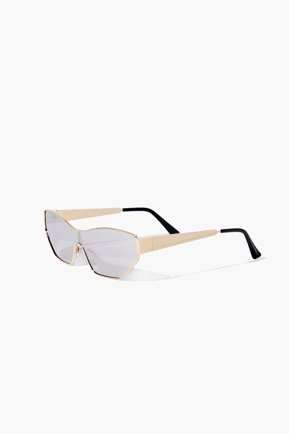 ROSE GOLD/ROSE Oval Frame Shield Sunglasses, image 2
