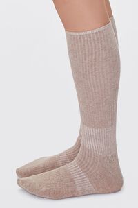 OATMEAL Ribbed Knee-High Socks, image 2