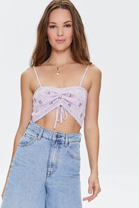 Floral Crochet Cropped Cami, image 1