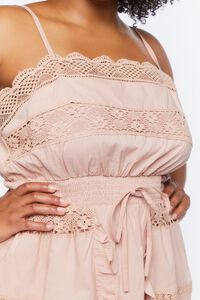 BLUSH Plus Size Lace-Trim Mini Dress, image 5