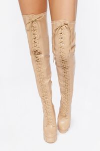 NUDE Lace Up Over-the-Knee Boots, image 4
