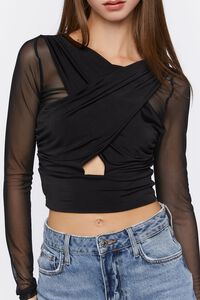 BLACK Mesh Combo Crossover Top, image 5