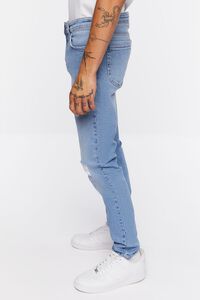 MEDIUM DENIM Premium Distressed Slim-Fit Jeans, image 3