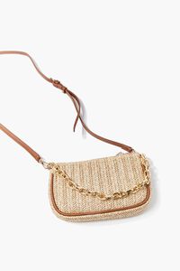 TAN/MULTI Basketwoven Shoulder Bag, image 4