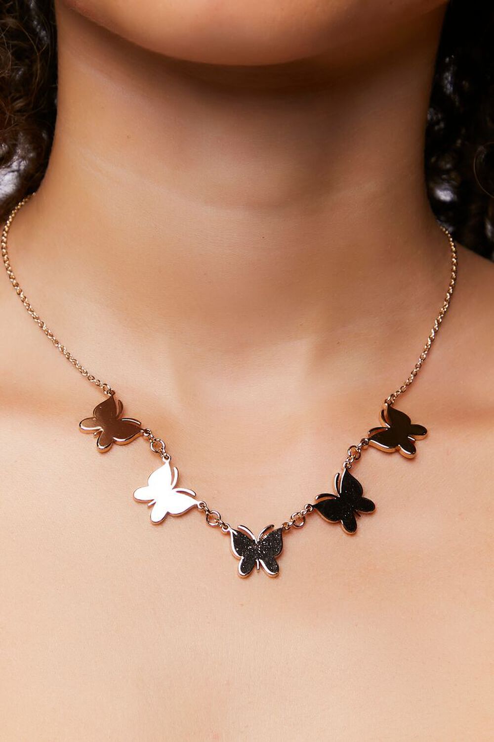 Upcycled Butterfly Charm Necklace, image 1