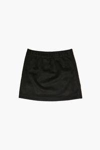 BLACK/WHITE Girls Suede Butterfly Skirt (Kids), image 2