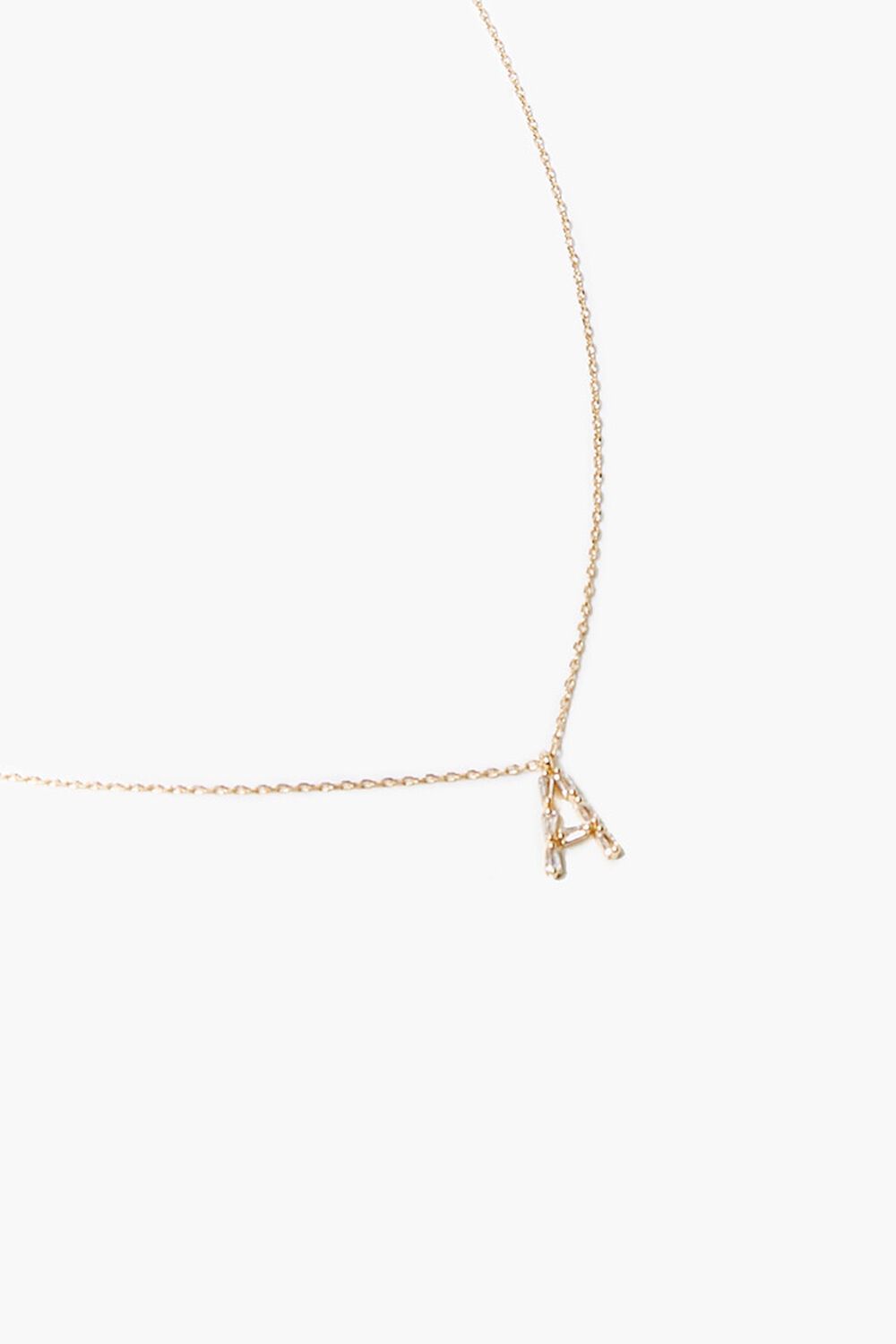 GOLD/A Letter Pendant Necklace, image 1
