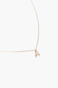 GOLD/A Letter Pendant Necklace, image 1