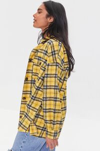 YELLOW/MULTI Plaid Button-Front Shacket, image 2