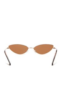 ROSE GOLD/BROWN Premium Flat-Lens Cat-Eye Sunglasses, image 4