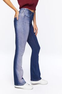 DENIM/PINK Bleach Wash Low-Rise Bootcut Jeans, image 3