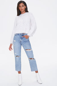 Speckled Fuzzy Knit Sweater, image 4