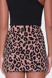 BROWN/BLACK Leopard Print Mini Skirt, image 4
