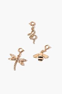 GOLD/BLACK Dragonfly Charm Set, image 1