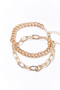 GOLD Chunky Chain Bracelet Set, image 1