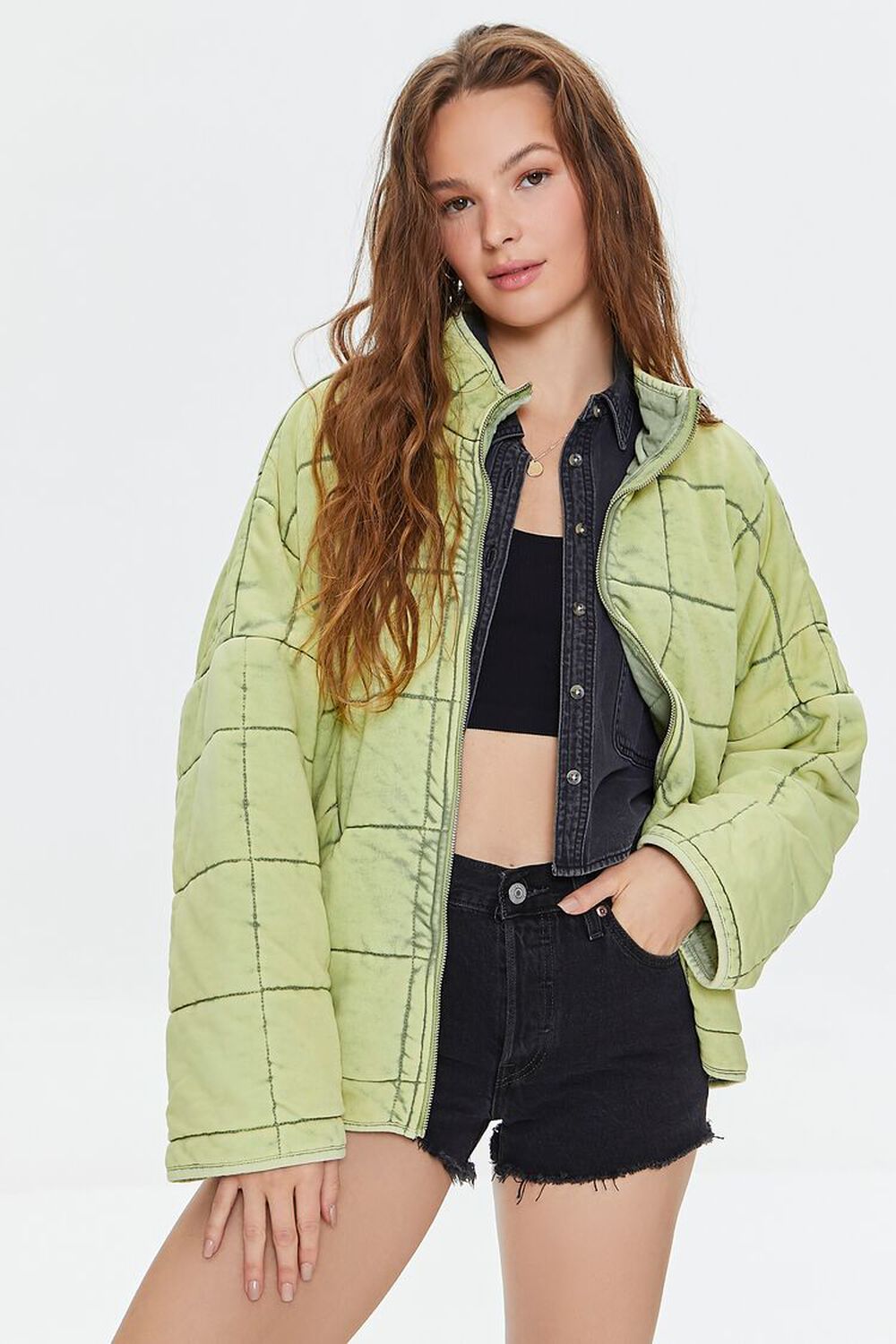 forever21.com | Quilted Zip-Up Jacket