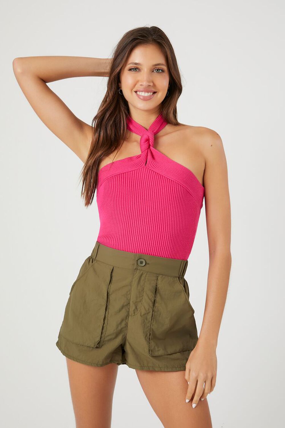 OLIVE High-Rise Pull-On Shorts, image 1