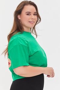 GREEN/MULTI Plus Size Paul Frank Cropped Tee, image 2