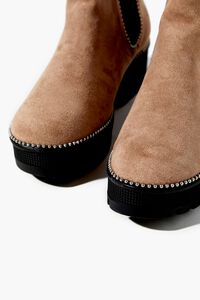 TAUPE Faux Suede Chelsea Ankle Boots, image 5