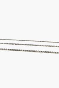 SILVER Rhinestone Chain Bracelet Set, image 1