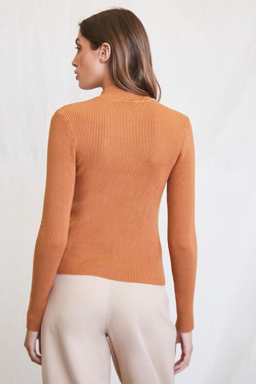 CAMEL Ribbed Cutout Sweater, image 3