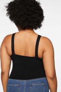 BLACK Plus Size Sweater-Knit Tank Top, image 3