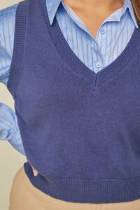 NAVY Plus Size Ribbed-Trim Sweater Vest, image 5