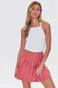 ROSE Pleated A-Line Mini Skirt, image 1