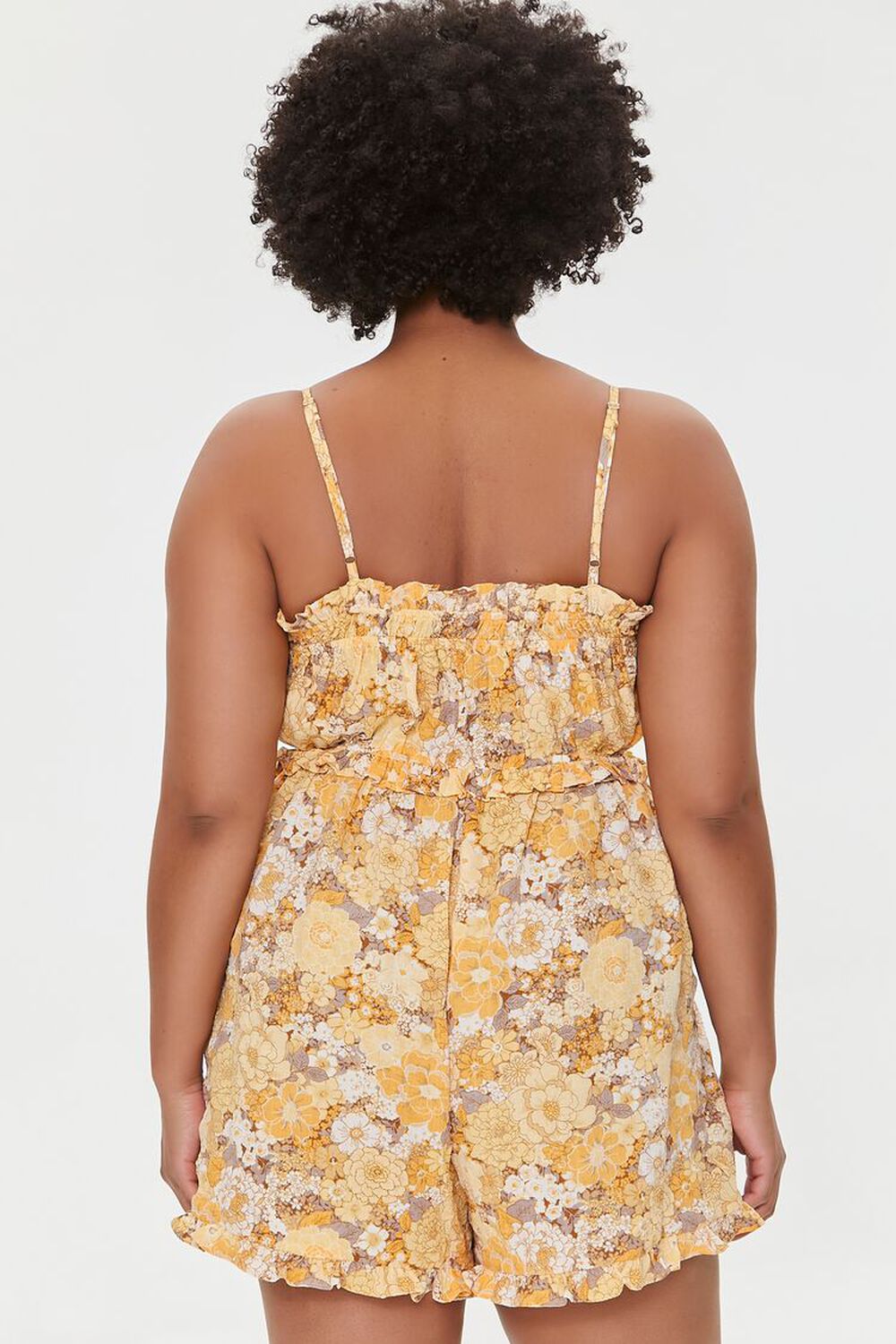 Plus Size Floral Ruffled Romper, image 3