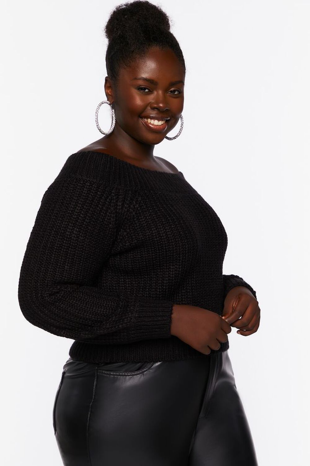 Plus Size Off-the-Shoulder Sweater, image 2