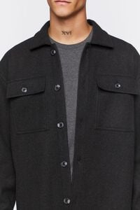 CHARCOAL HEATHER Scoop-Hem Button-Up Jacket, image 5